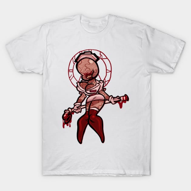 Bobble Head Nurse T-Shirt by scumsuck